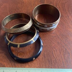 Brass inlay bangles